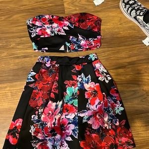 strapless skirt set